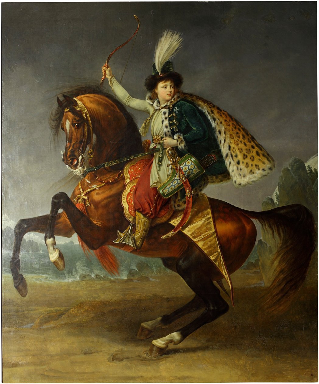 Jezdecký portrét knížete Borise Jusupova od Antoine Jean Gros