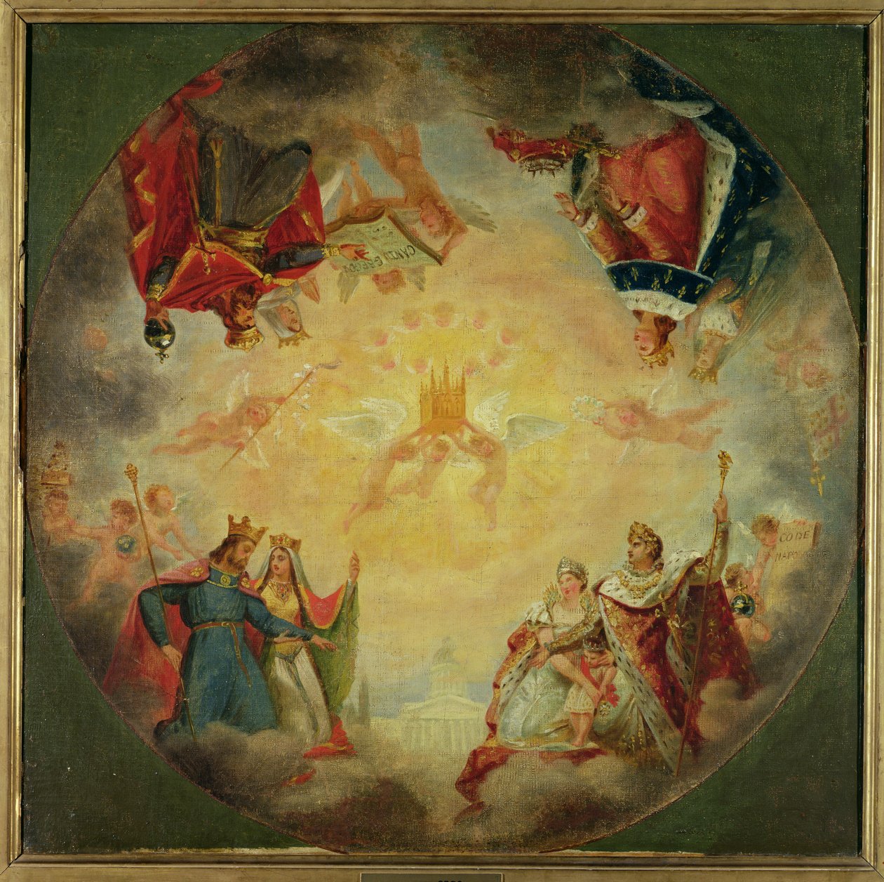 Sláva sv. Genevieve, studie pro kopuli Pantheonu, kolem roku 1812 od Antoine Jean Gros