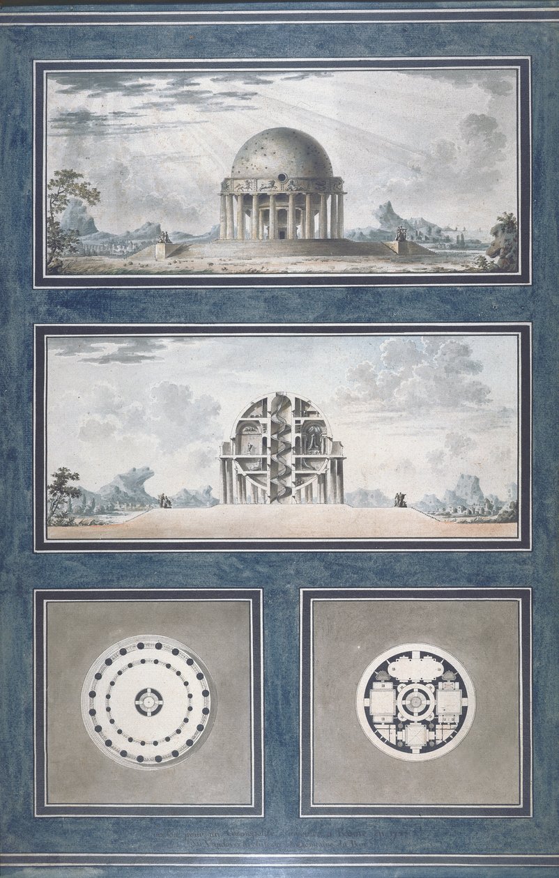 Návrh domu pro kosmopolita, 1783 od Antoine Laurent Thomas Vaudoyer
