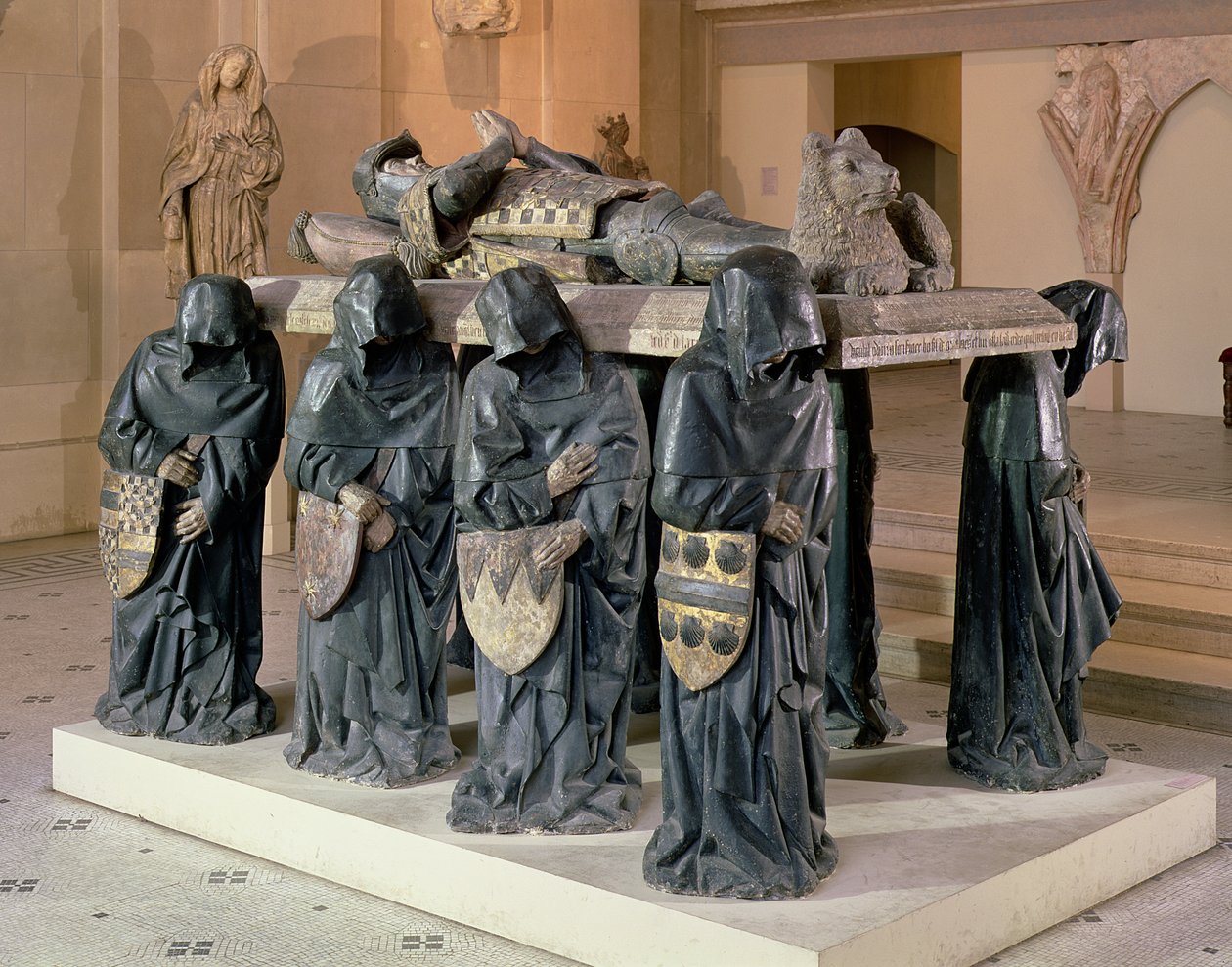 Hrob Philippe Pot (1428-94) z opatství Citeaux, kolem 1480-83 (polychromovaný kámen) (viz také 208694) od Antoine Le Moiturier