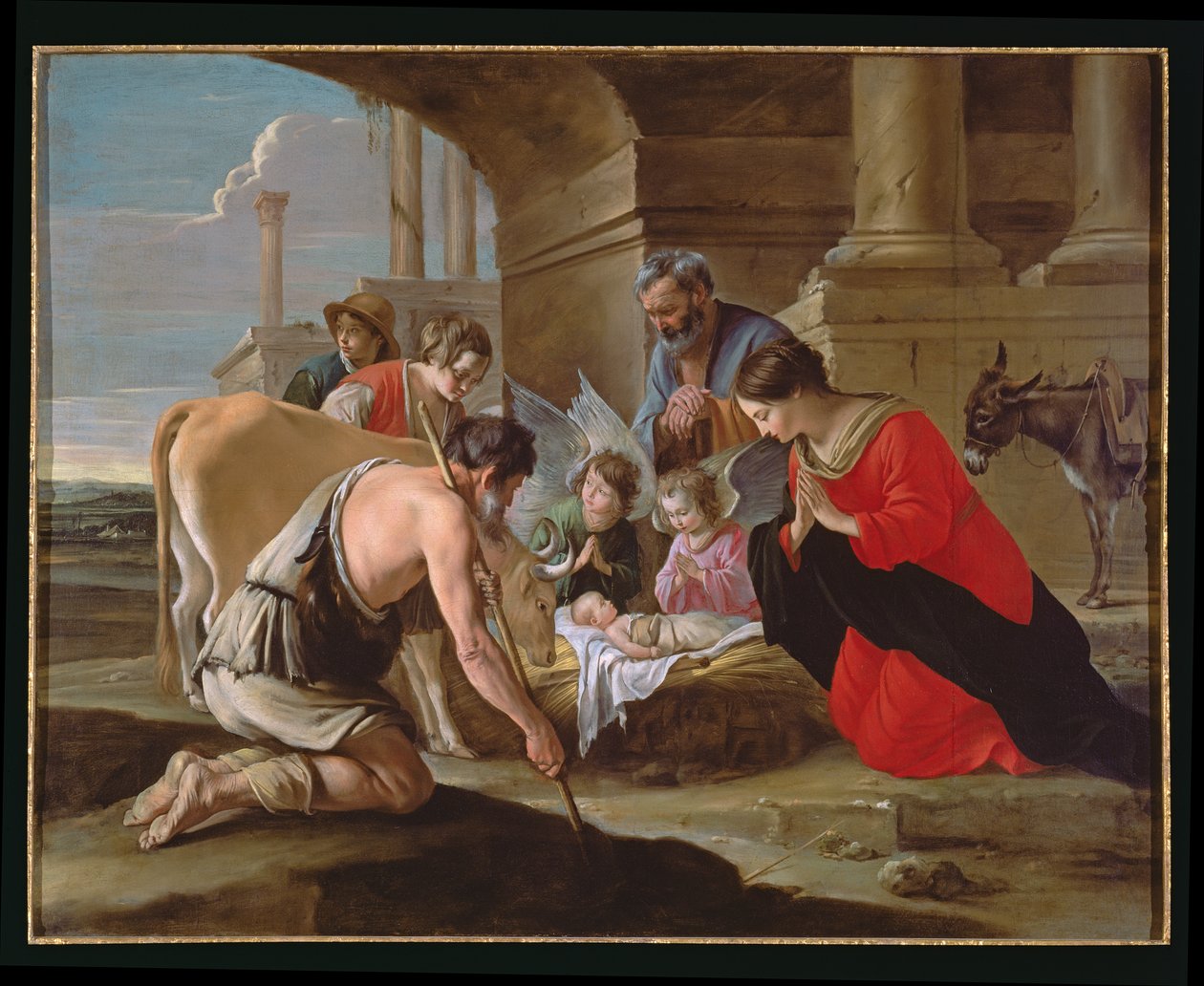 Klanění pastýřů, kolem roku 1638 (viz také 99452 a 495750) od Antoine Le Nain
