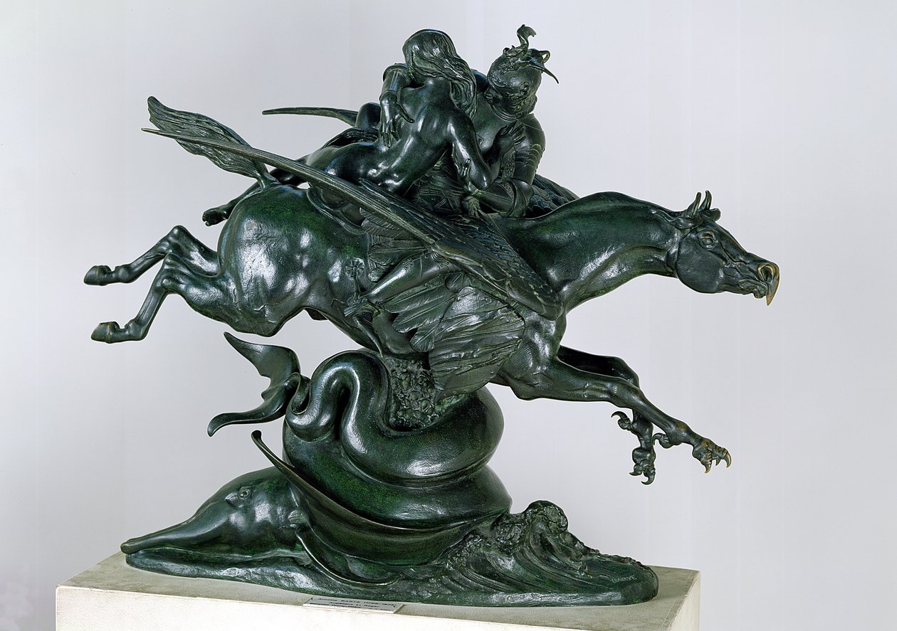 Ruggiero a Angelica (bronz) od Antoine Louis Barye