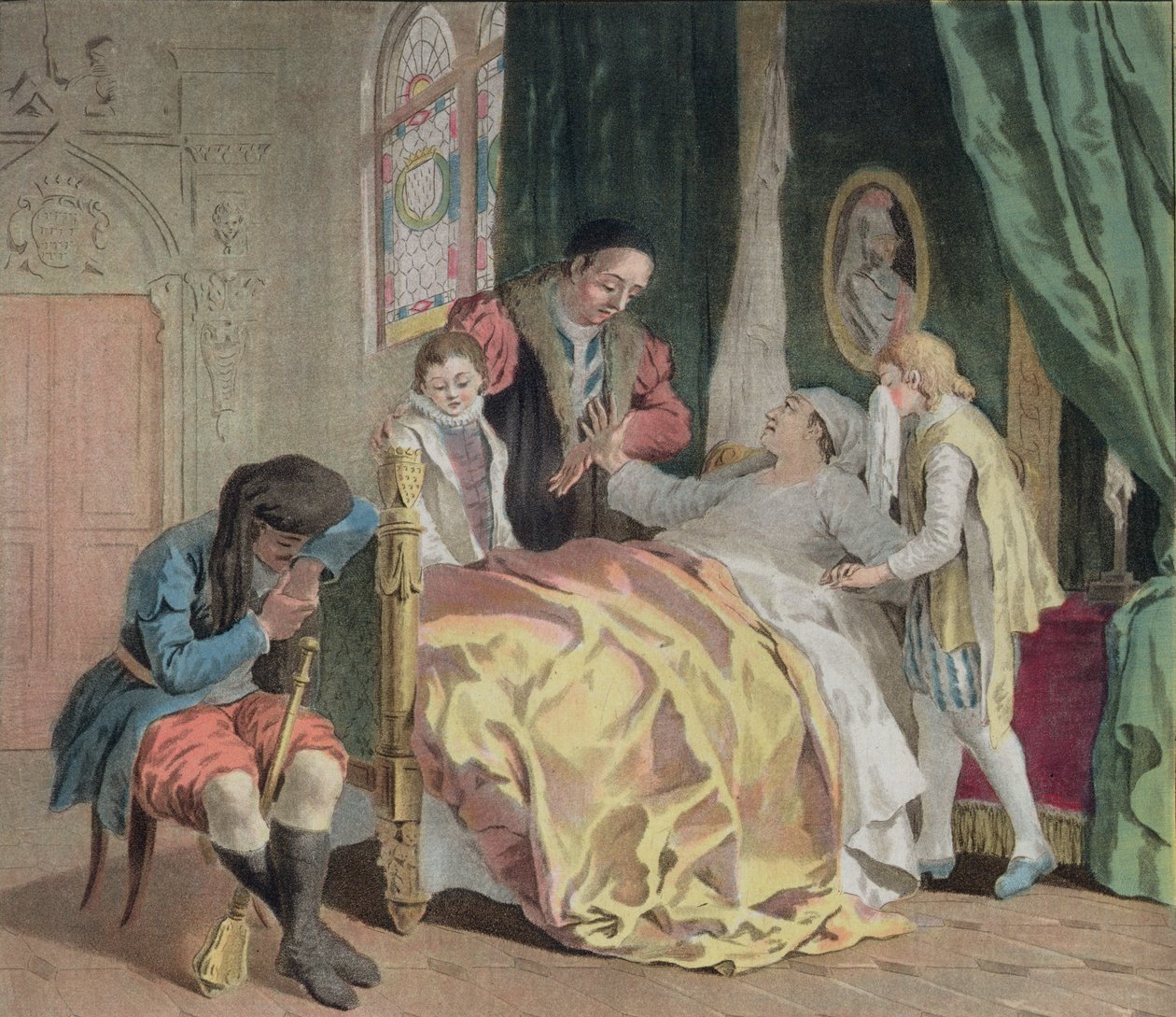 Jean V, vévoda z Bretaně (1389-1442), pověření Oliviera Clissona péčí o své děti, 1788 od Antoine Louis Francois Sergent Marceau