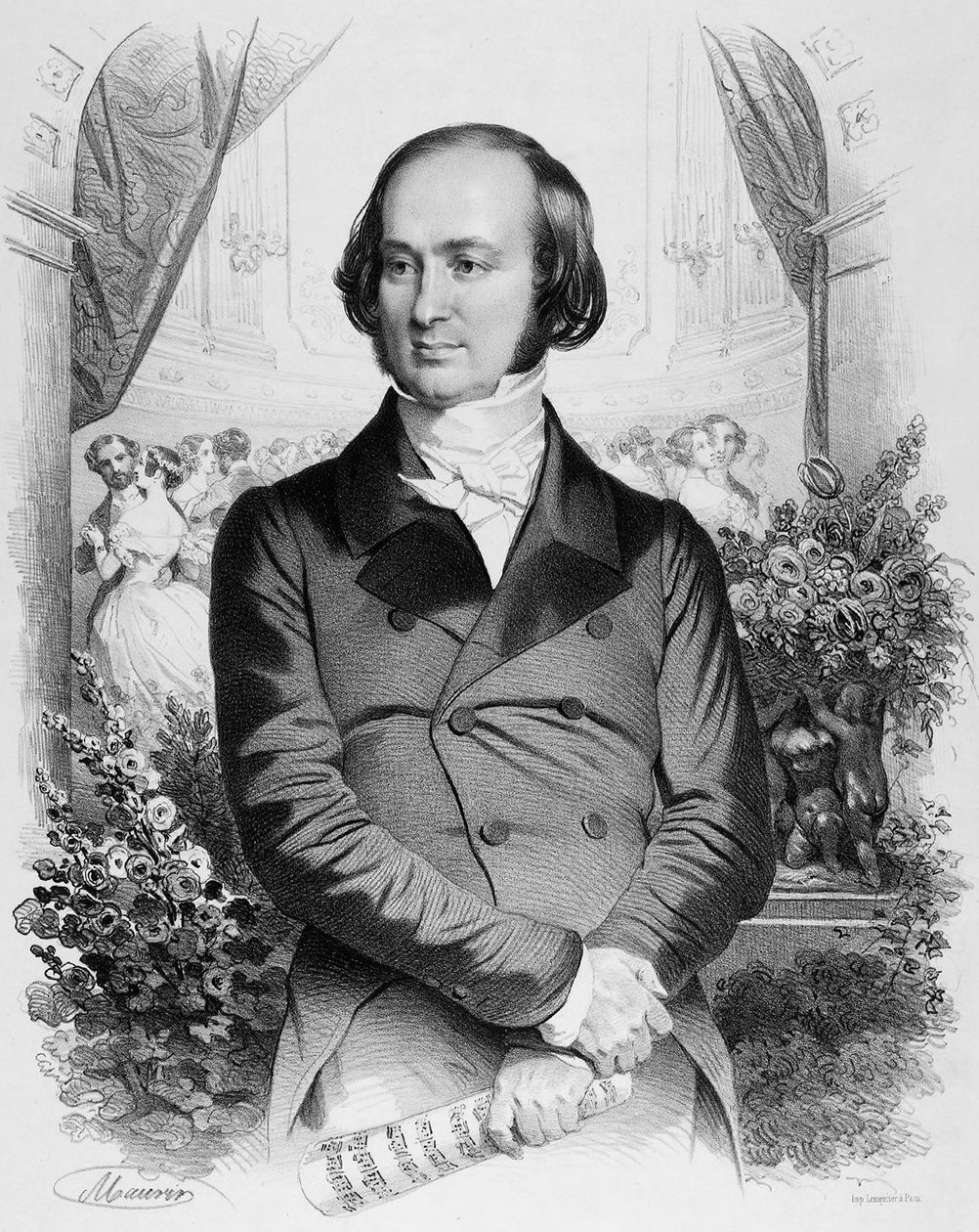Francouzský dirigent a sběratel umění Isaac Strauss od Antoine Maurin