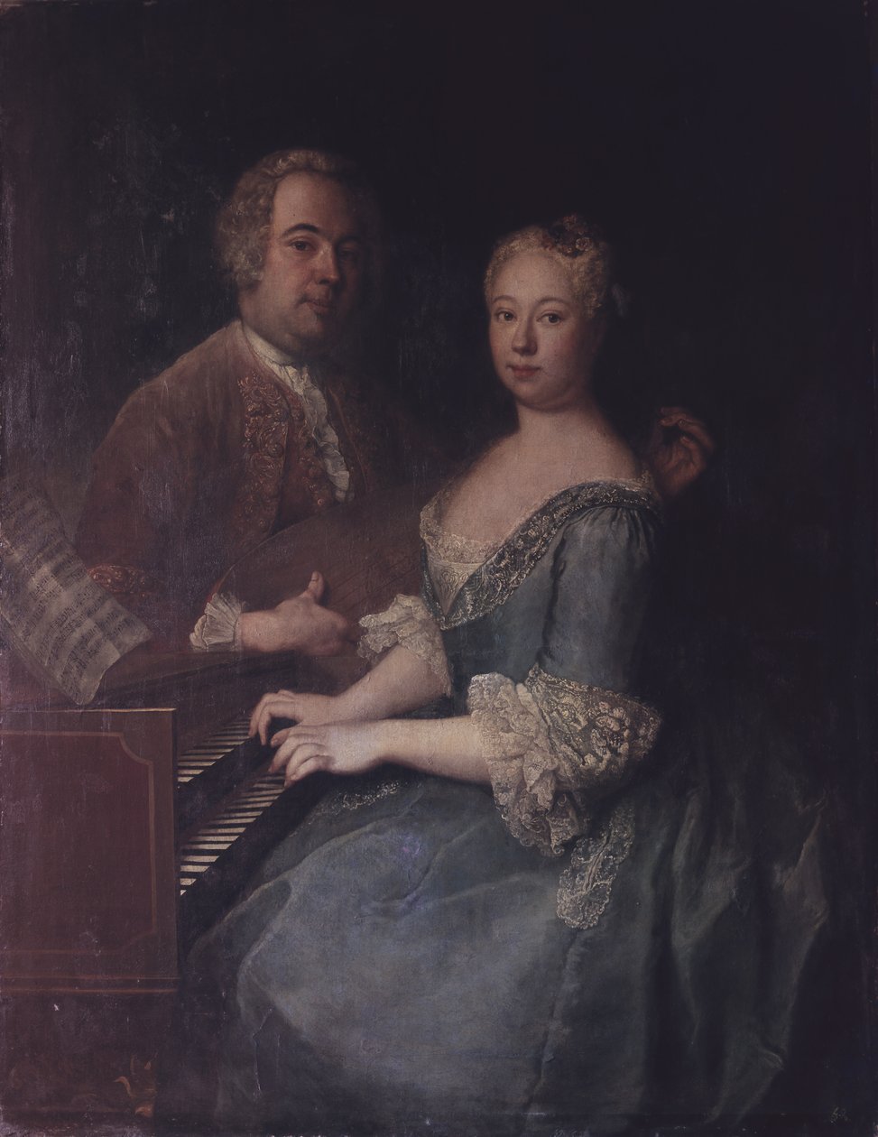 Karl-Heinrich Graun a jeho manželka Anna-Louise, kolem roku 1735 od Antoine Pesne