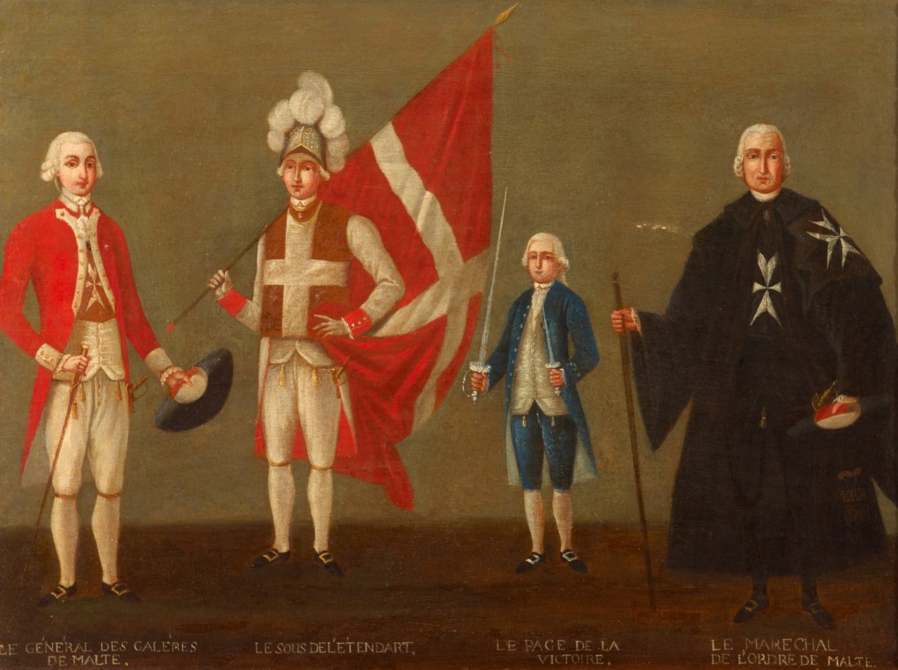 Důstojníci řádu sv. Jana s Page of the Victory, c.1789-96 od Antoine de Favray