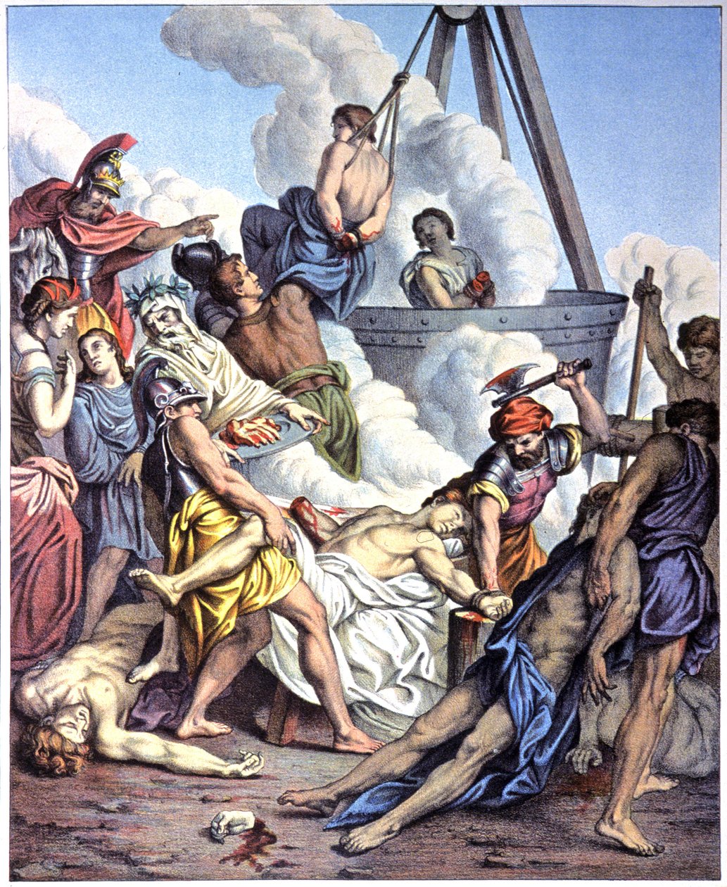 Makkabealaisten marttyyrikuolema, 1800-luvun puoliväli (kuva) od Antoine (after) Dieu