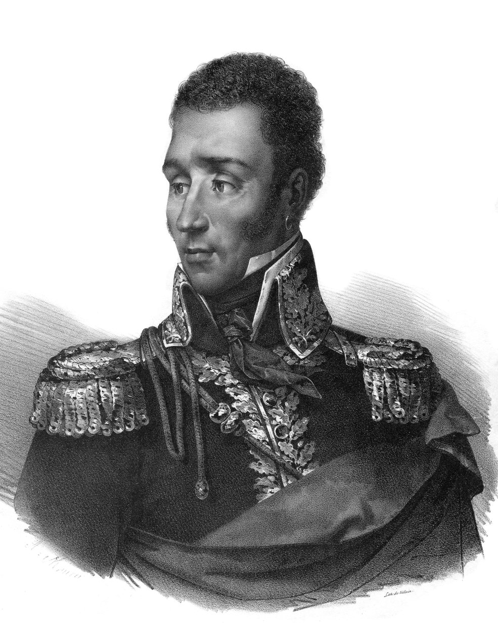 Jean Pierre Boyer (1776-1850) haitský politik - rytina po Maurinovi - od Antoine (after) Maurin