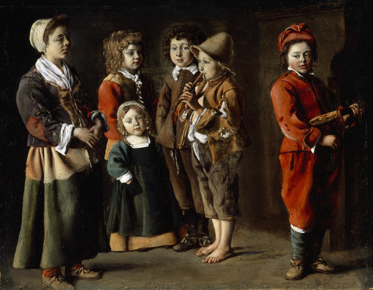 Rolnické děti, cca 1630-40 (olej na mědi) od Antoine (attr. to) Le Nain