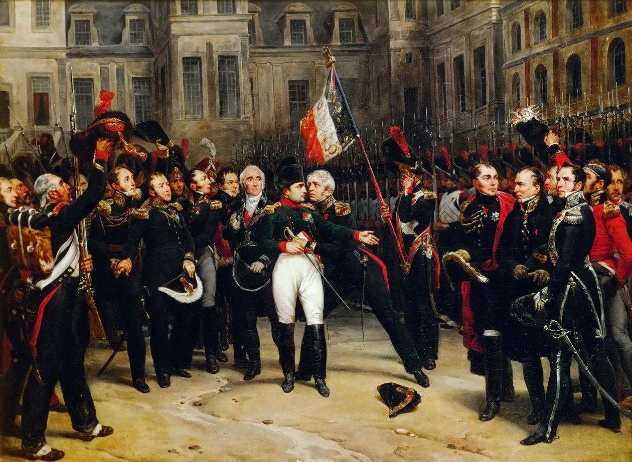 Napoleonovo rozloučení s císařskou gardou na nádvoří paláce Fontainebleau 20. od Antoine Alphonse Montfort