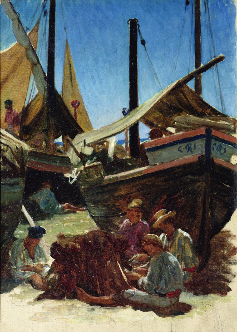 Anzio, Přístav od Antoine Auguste Ernest Herbert or Hebert