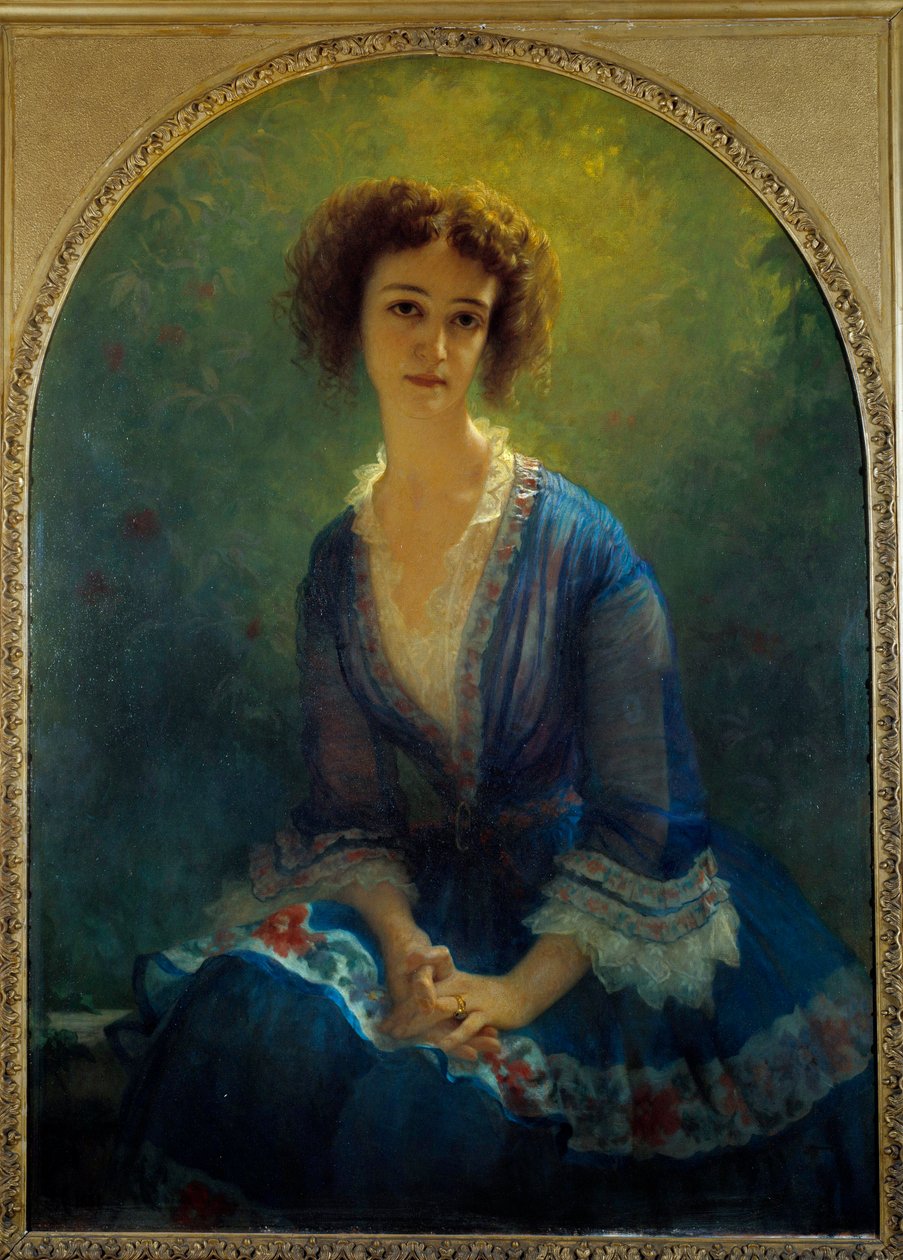 Portrét hraběnky Eugene Pastre, rozené Celine de Beaulaincourt (1825-1900) Obraz Ernesta Heberta (1817-1908) 1851 Sun. 1,16x0,84 m Paříž, Musee Hebert od Antoine Auguste Ernest Herbert or Hebert