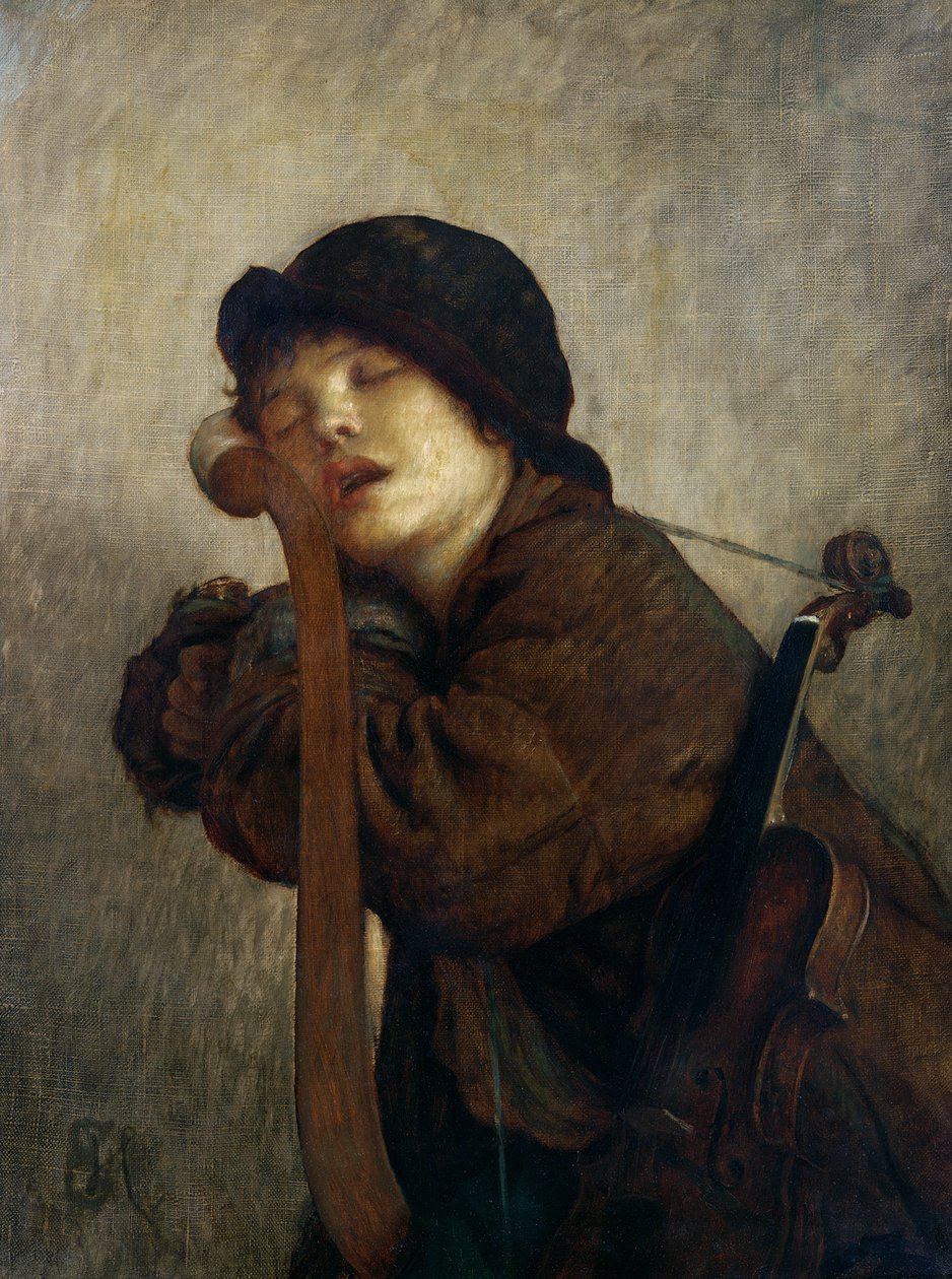 Malý spící houslista, 1883 od Antoine Auguste Ernest Herbert or Hebert