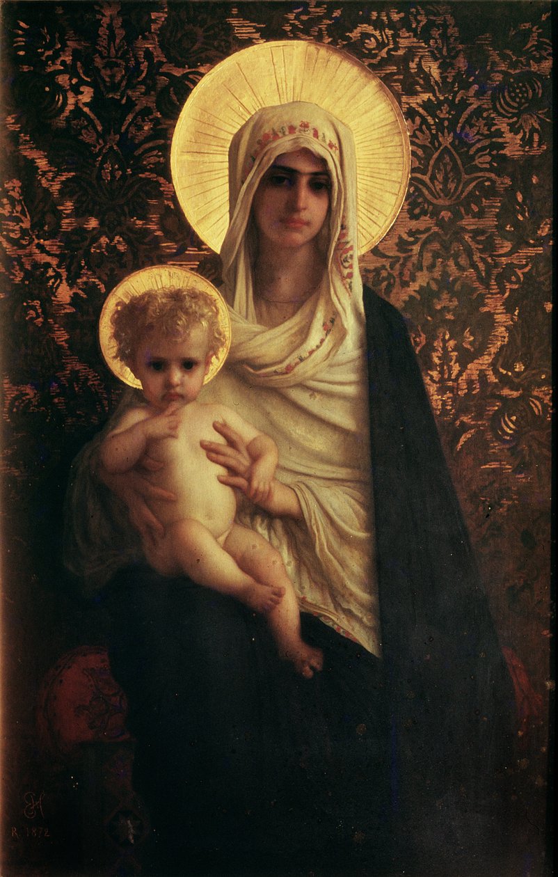 Panna a dítě, 1872 od Antoine Auguste Ernest Herbert or Hebert