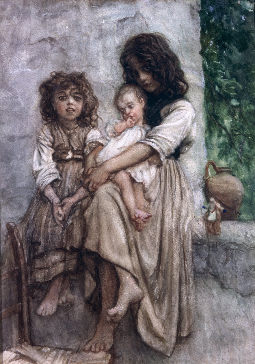 Mladé dívky z Ischie od Antoine Auguste Ernest Herbert or Hebert