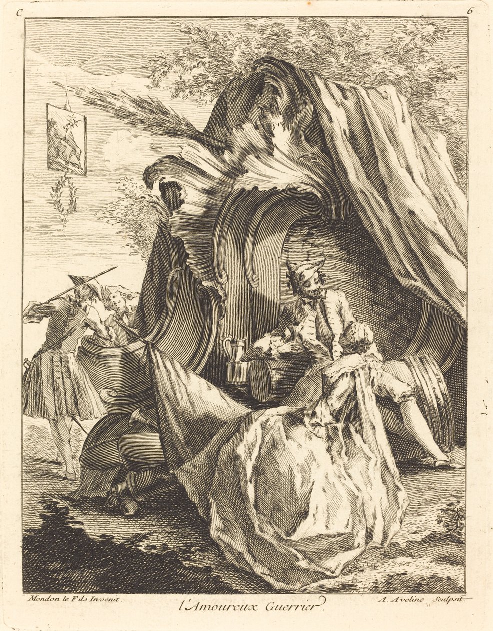 milovník bojovníka od Antoine Aveline after Jean Mondon