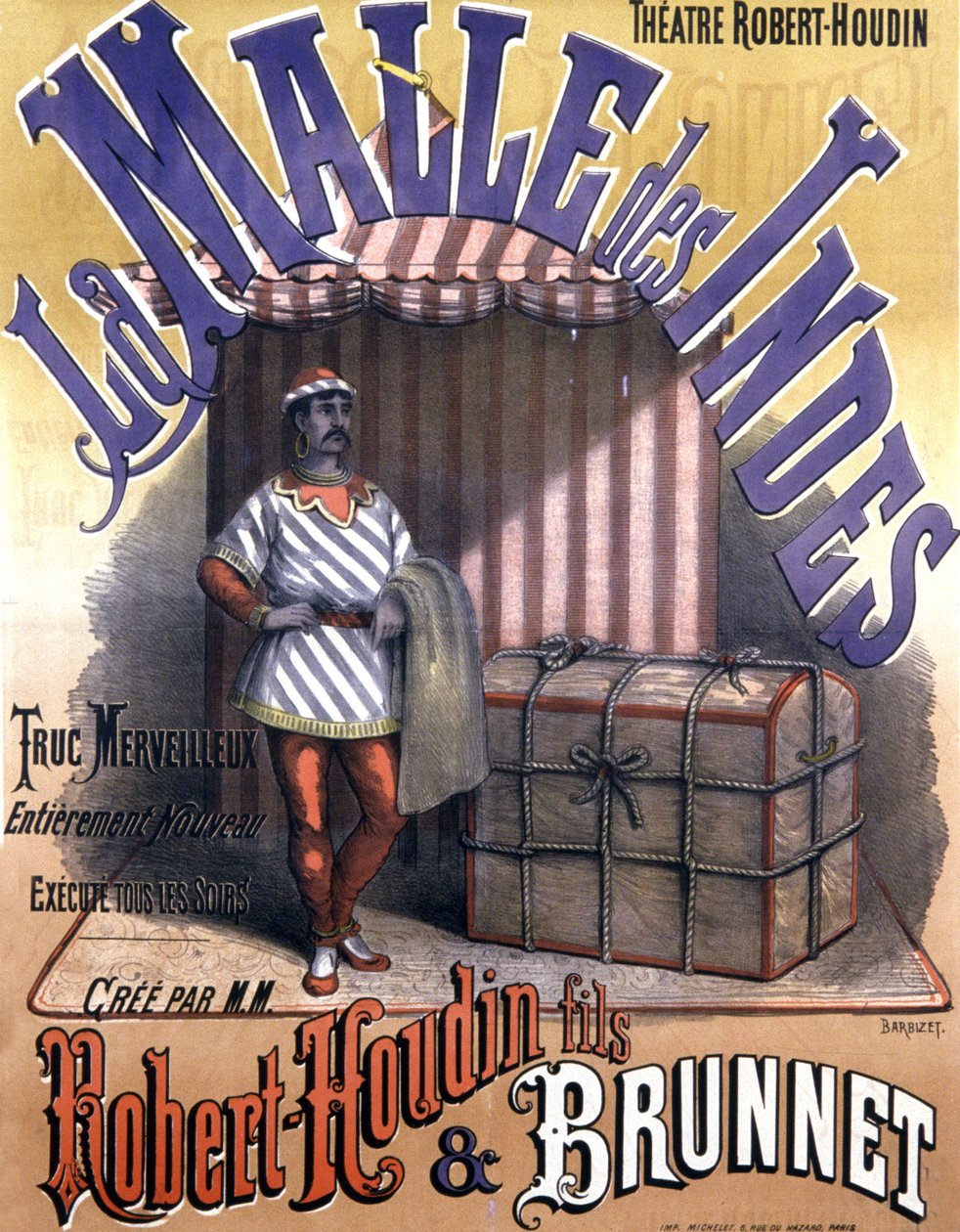 Magická show od Roberta Houdina, syna a Brunneta, konec 19. století (plakát) od Antoine Barbizet