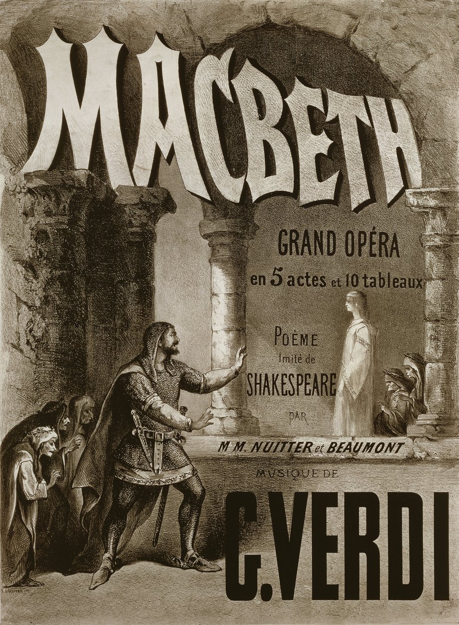 Plakát k opeře Macbeth od Giuseppe Verdiho (plakát) od Antoine Barbizet