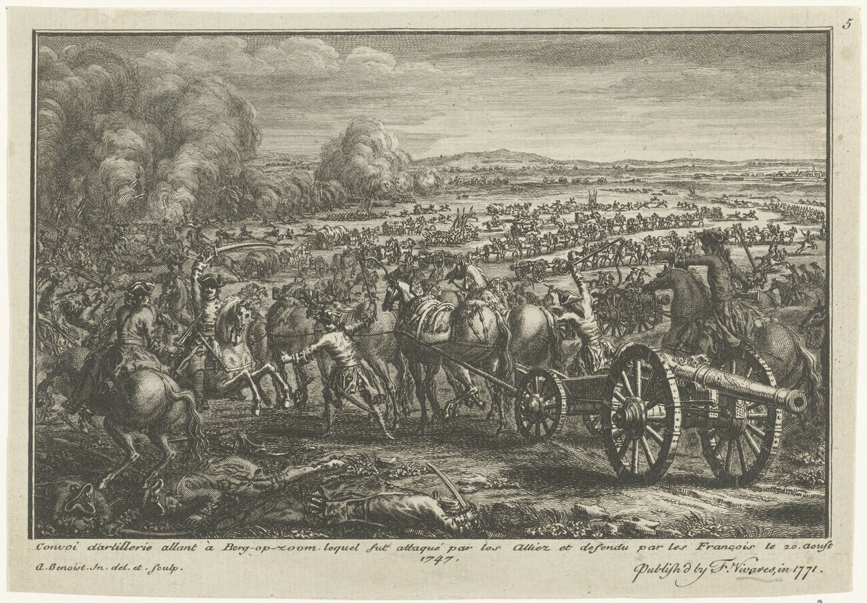 Spojenecký útok na francouzský dělostřelecký transport, 1747 Convoi d