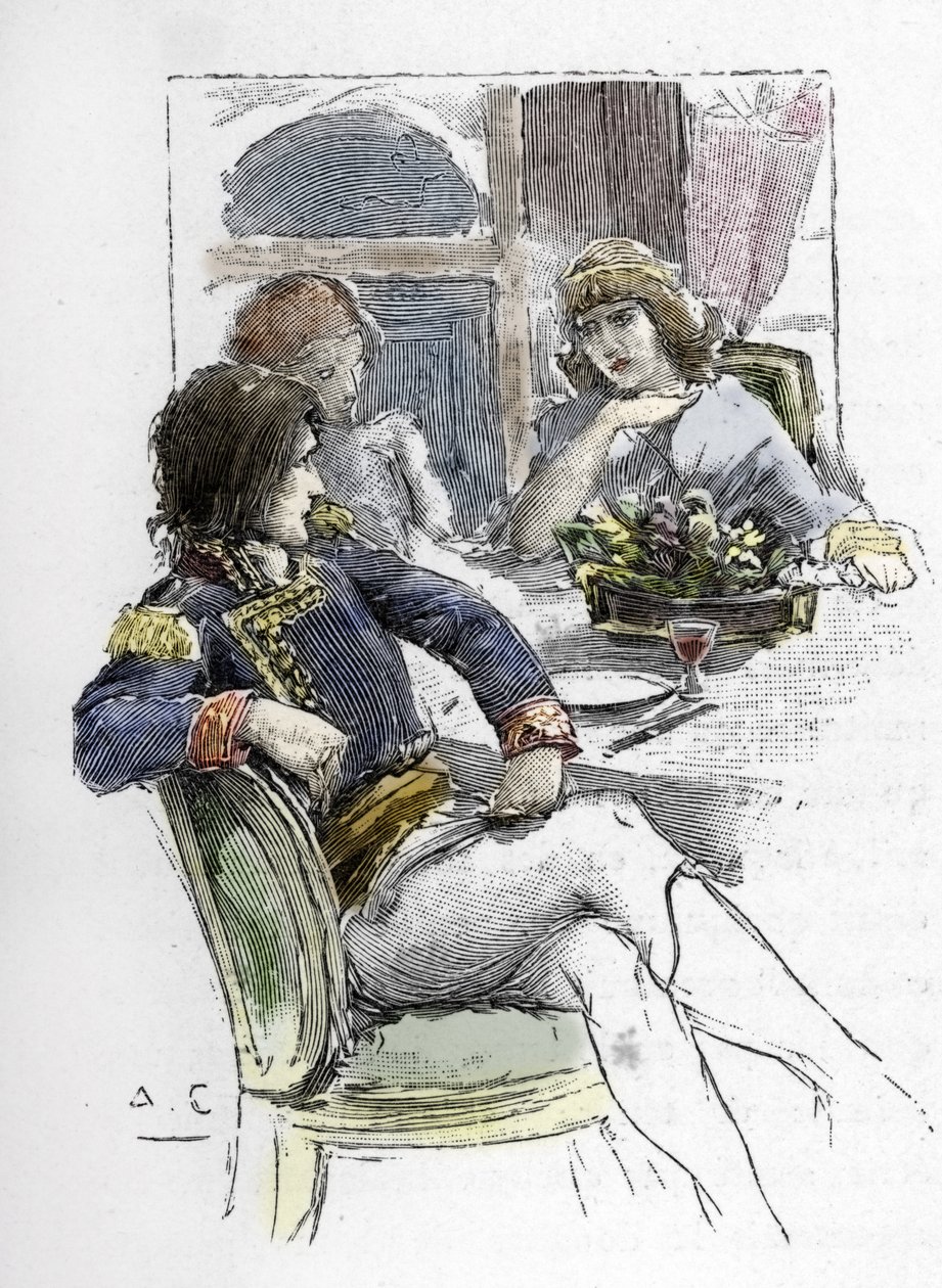 Zpěvačka Giuseppina Grassini (1773-1850) byla mladá v přítomnosti Berthiera v pokoji prvního konzula Napoleona Bonaparta, který se stal jejím milencem. od Antoine Calbet