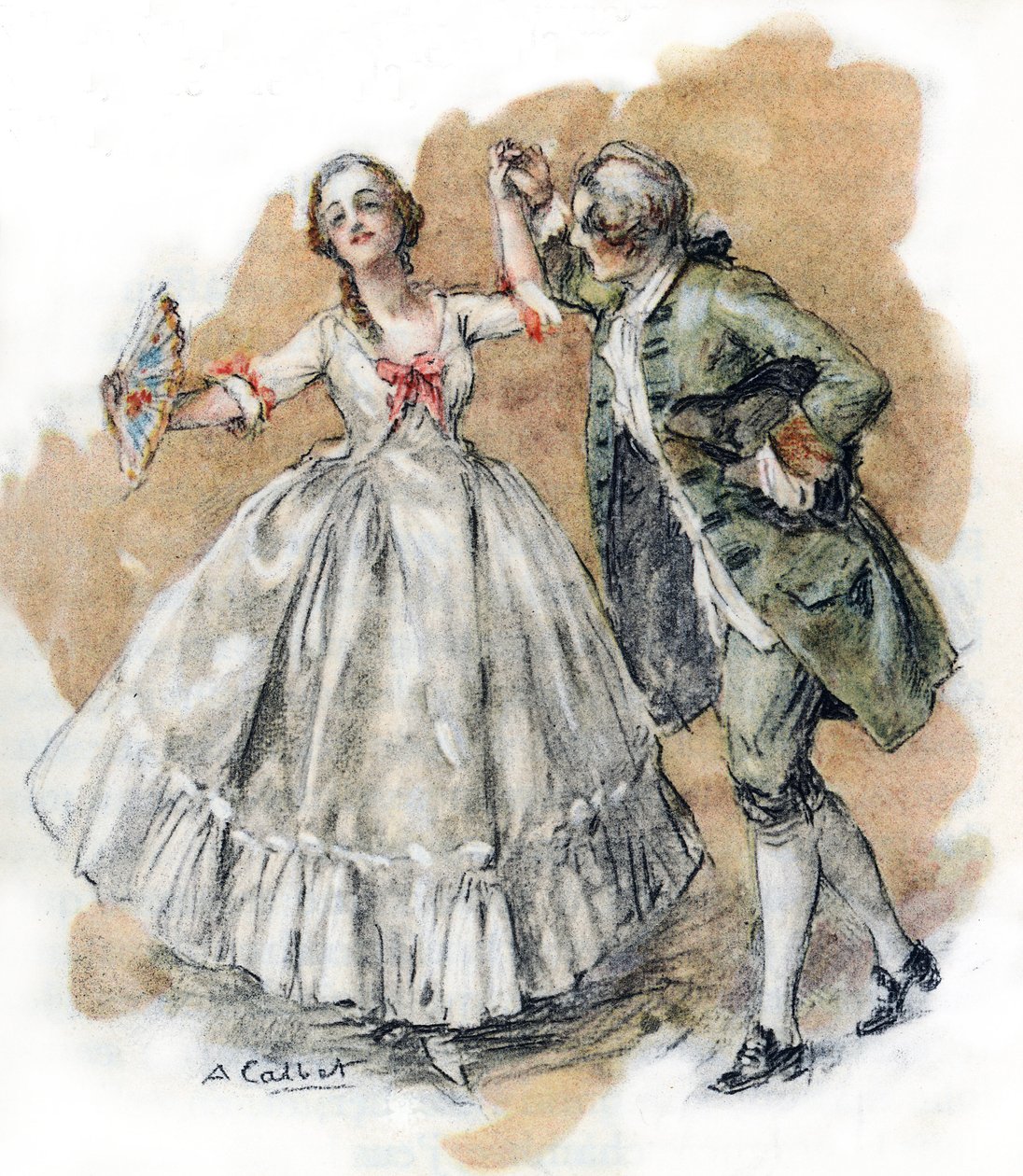 Werther tančí s Charlotte od Antoine Calbet