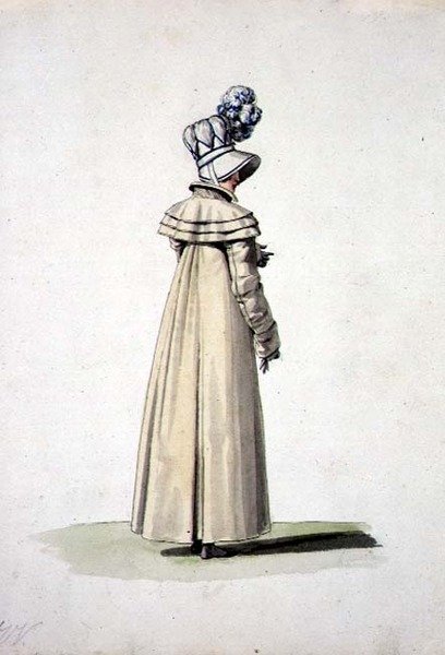 Elegantní žena s čepicí, ilustrace z 