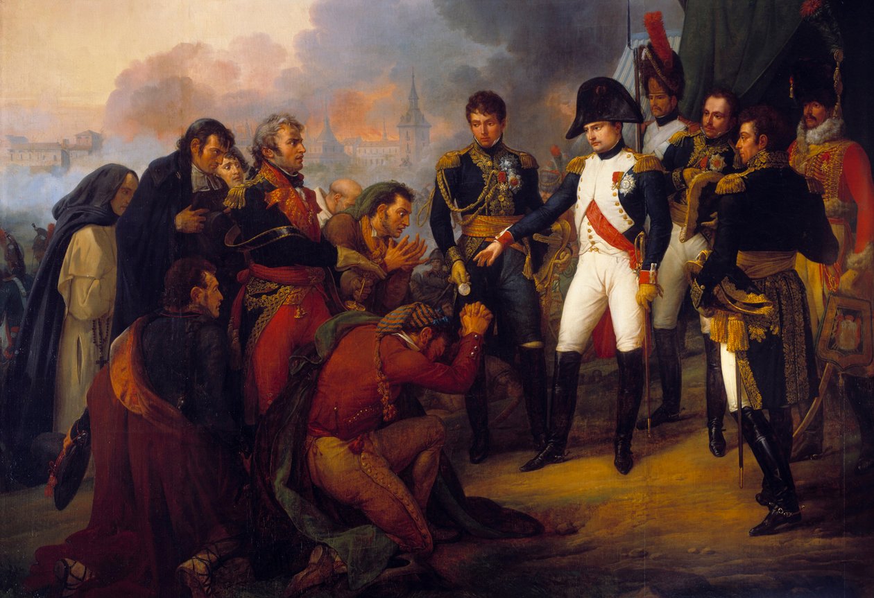 Císař Napoleon I (1769-1821) před Madridem: císař přijímající deputaci města, 3/12/1808, Obraz Antoina Charlese Horace Verneta (1758-1836) od Antoine Charles Horace Vernet