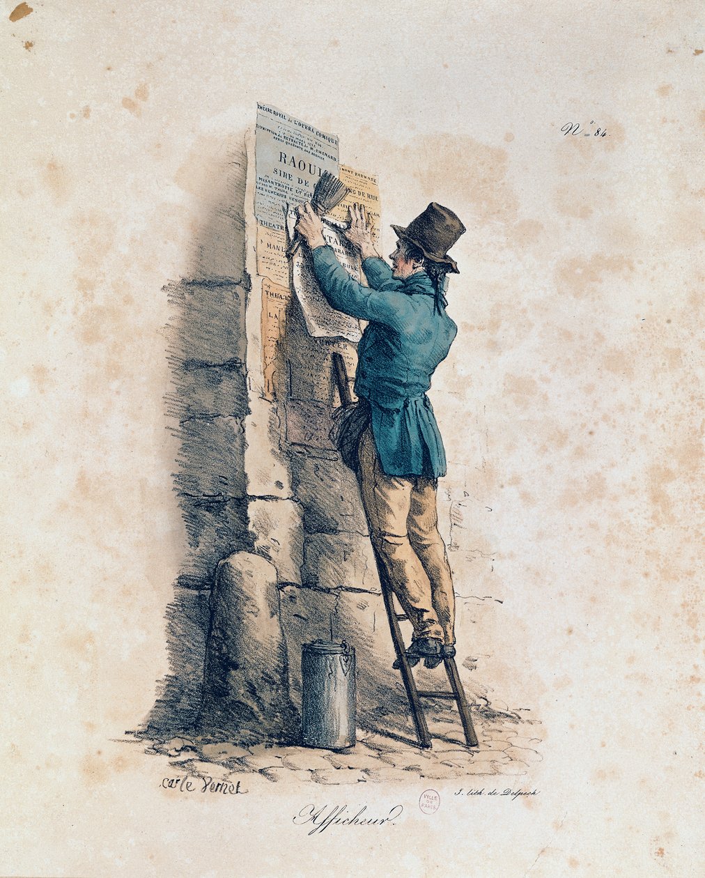 plakátovací plakát od Antoine Charles Horace Vernet