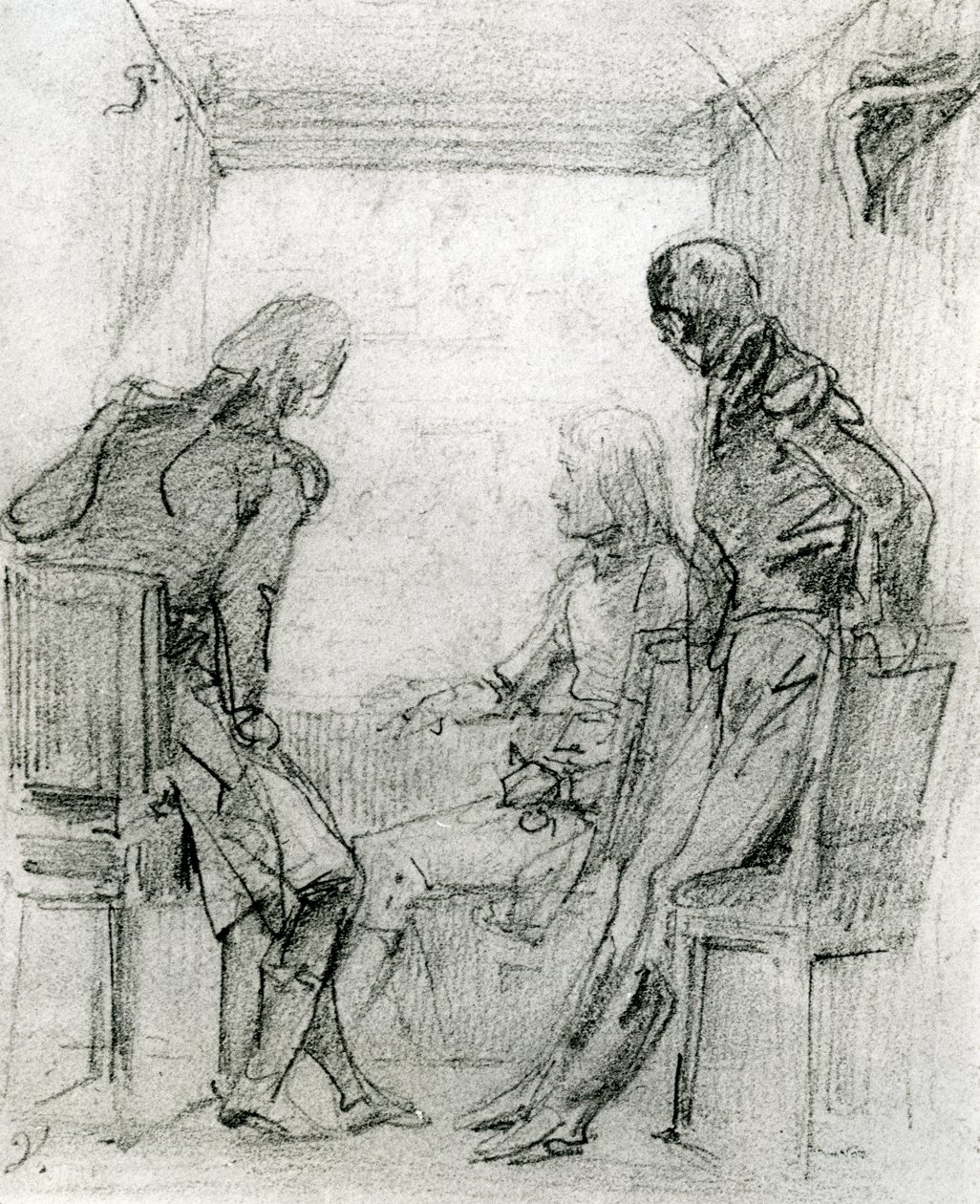 Generál Bonaparte sleduje hru v Comédie Française v Paříži, konec 18. století (pastel a uhel na papíře) od Antoine Charles Horace Vernet