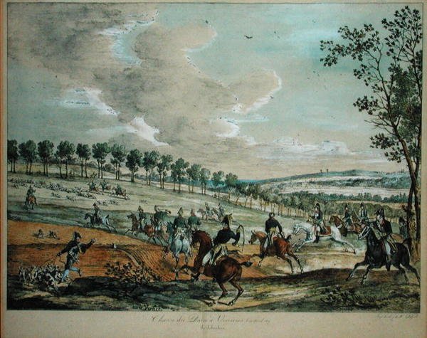 Lov jelenů ve Verrieres, 29. dubna 1819 od Antoine Charles Horace Vernet