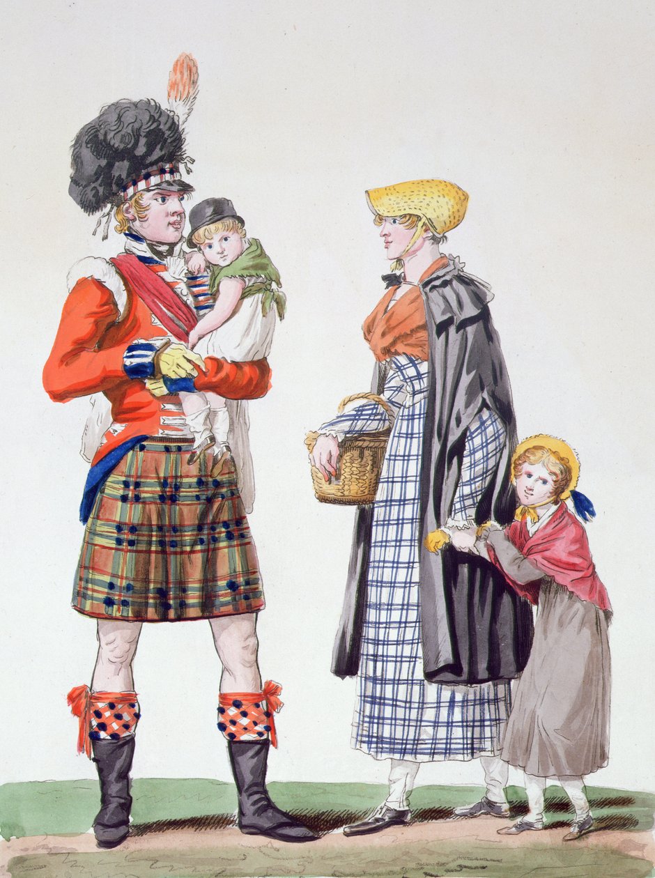 Skotská rodina od Antoine Charles Horace Vernet