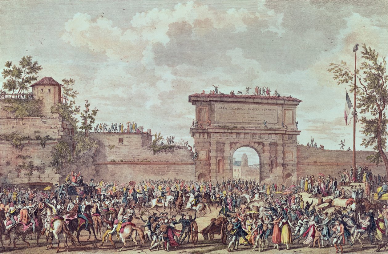 Vstup Francouzů do Milána, 25 Floreal An IV (14. května 1796) (akvatinta) od Antoine Charles Horace Vernet