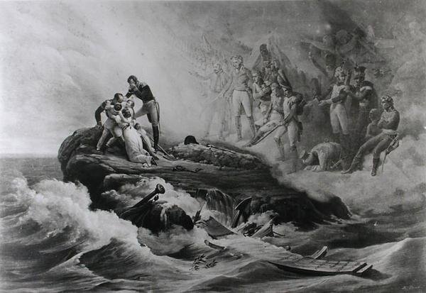 Rozloučení s rodinou Bertrandových, Svatá Helena, kolem 1821-36 od Antoine Charles Horace Vernet