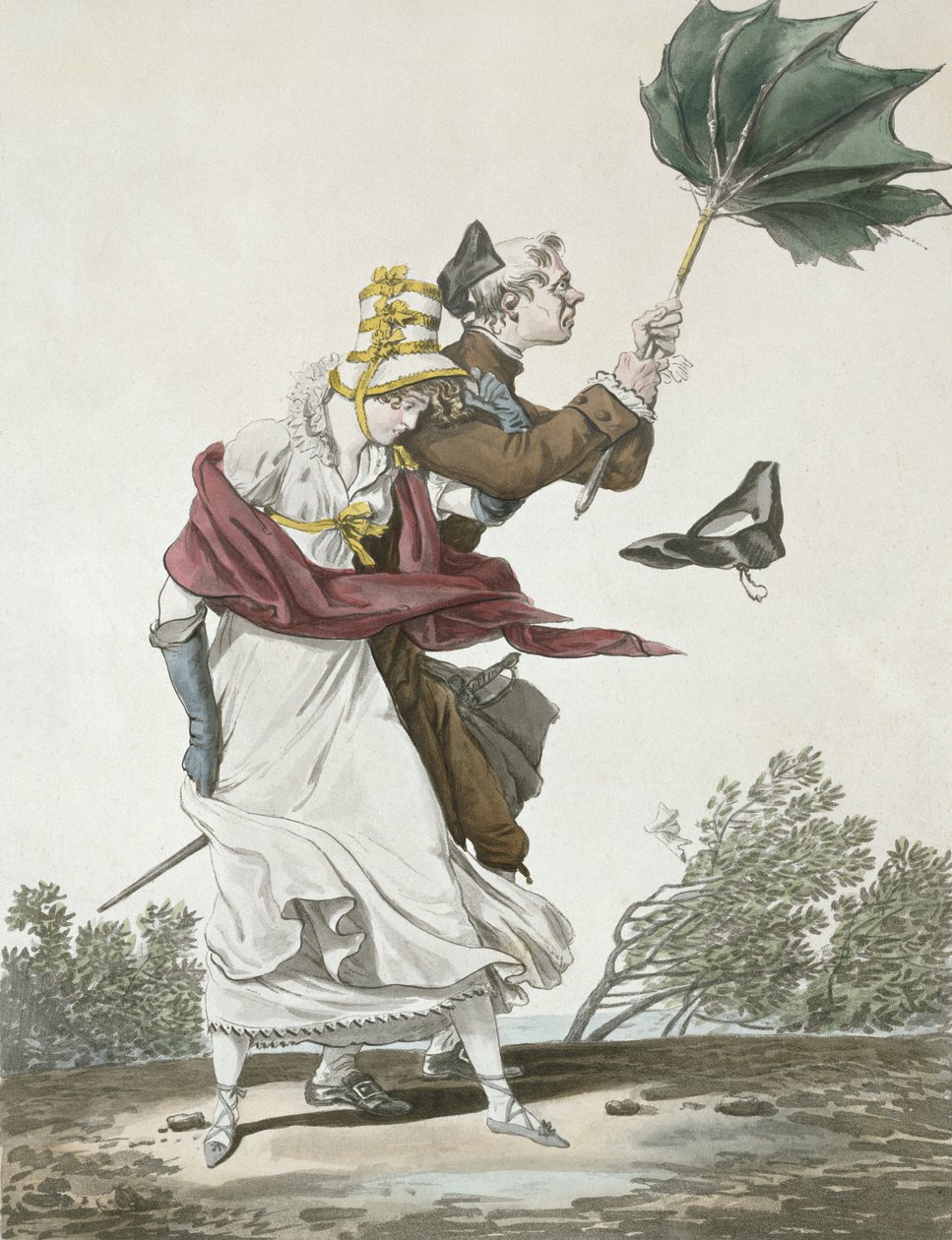Poryv větru od Antoine Charles Horace Vernet