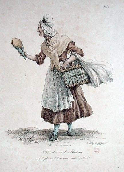 Prodavač pečiva, číslo 4 ze série The Cries of Paris, vyryl Francois Seraphin Delpech (1778-1825) od Antoine Charles Horace Vernet