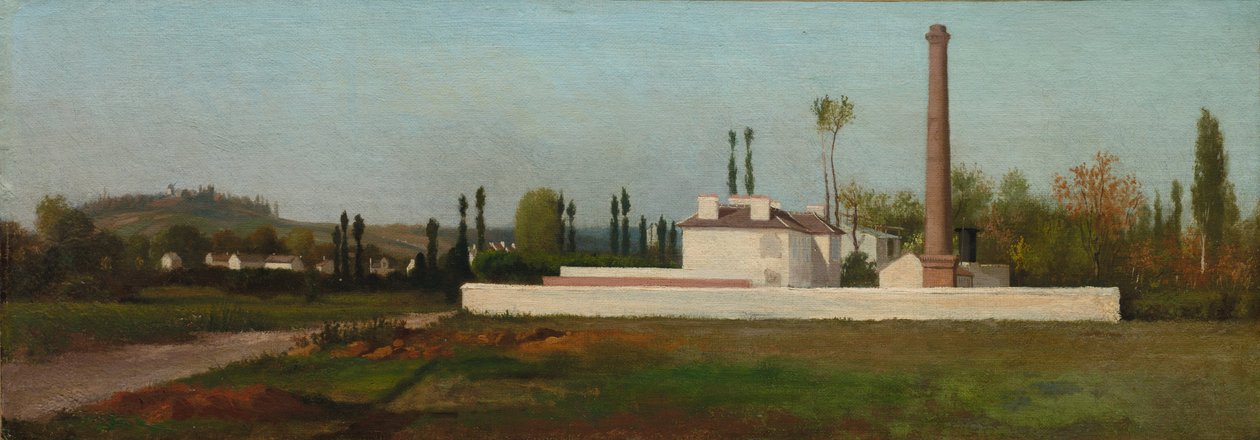 Průmyslový závod, asi 1865-70 (olej na látce) od Antoine Chintreuil