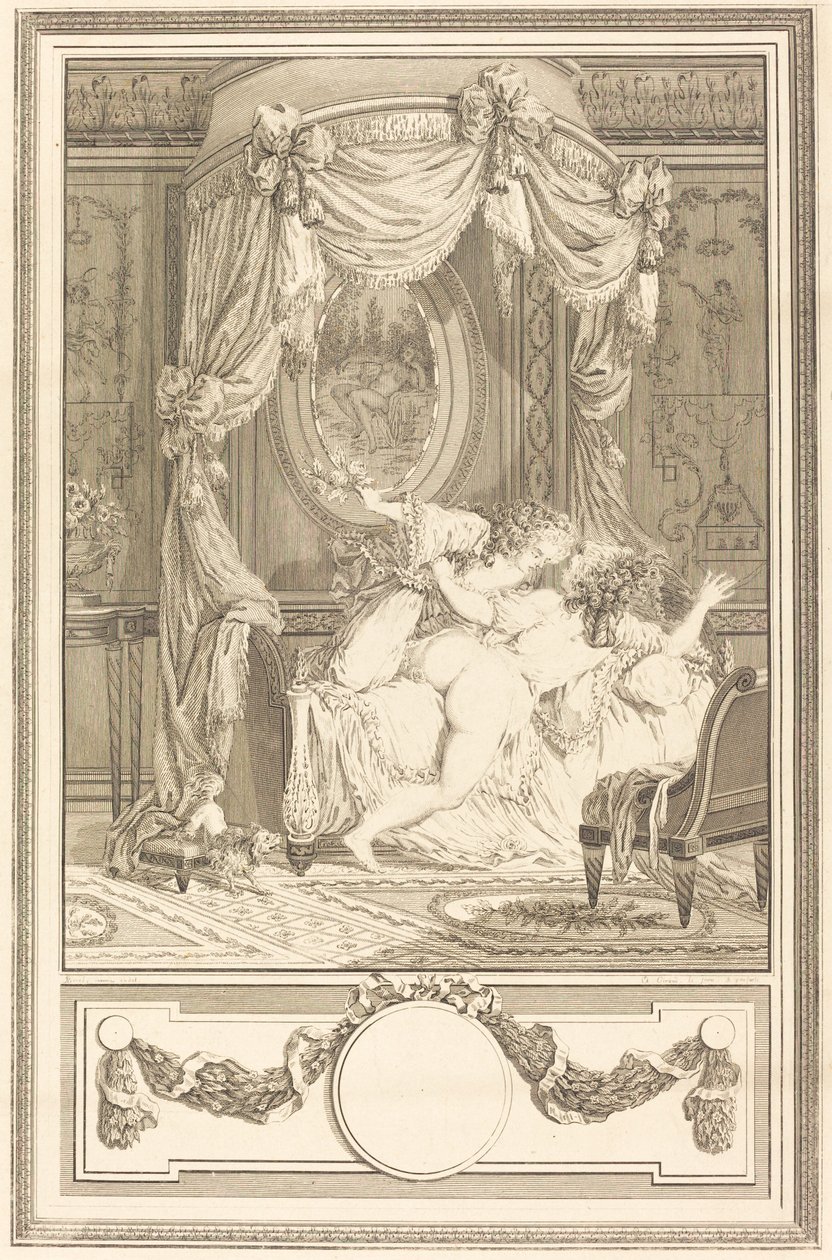 La raclee avec des roses (Mlácení růžemi) od Antoine Cosme Giraud after Antoine Borel