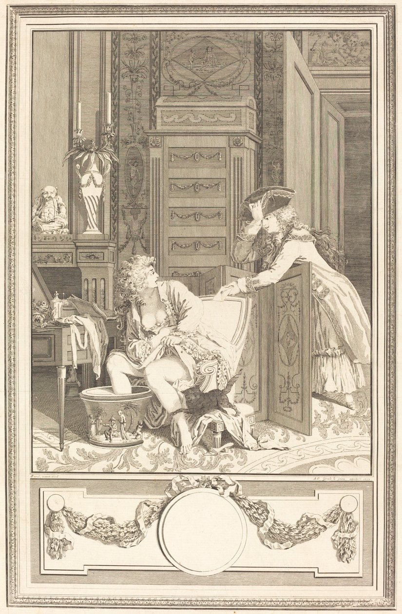 Koupel nohou od Antoine Cosme Giraud after Antoine Borel