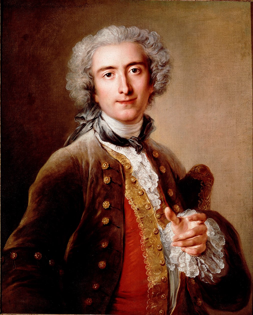 Portrét Philippa Coypela, bratra umělce Malba Charlese Antoina Coypela (1696-1752) 1732 Rozm. 75x61 cm Paříž, musee du Louvre od Antoine Coypel
