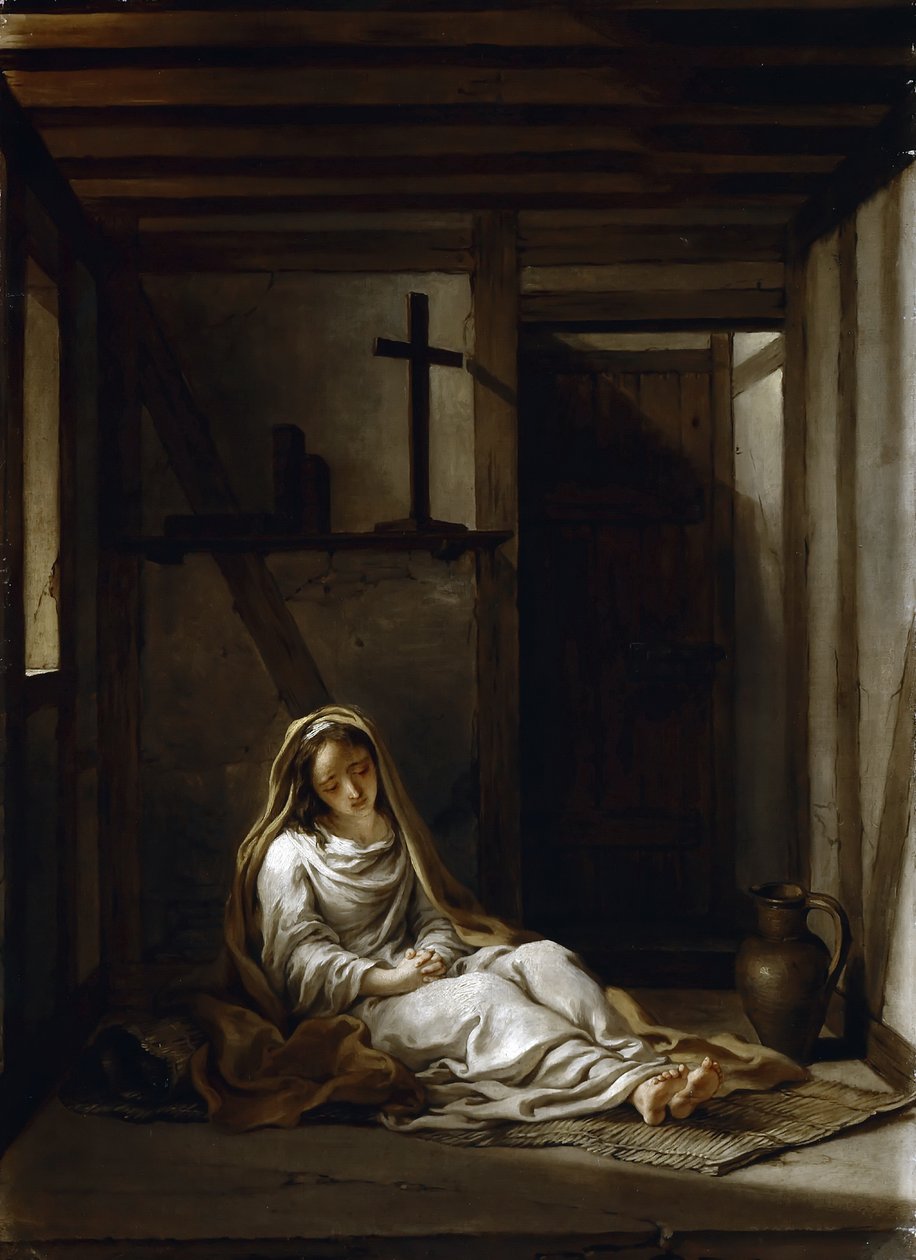 Saint Thaïs ve své cele od Antoine Coypel