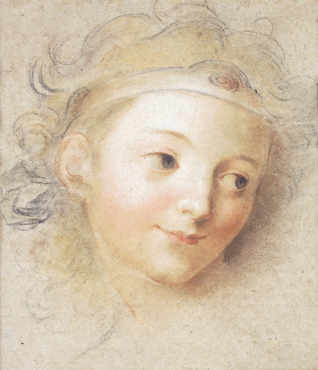 Hlava chlapce, od Antoine Coypel
