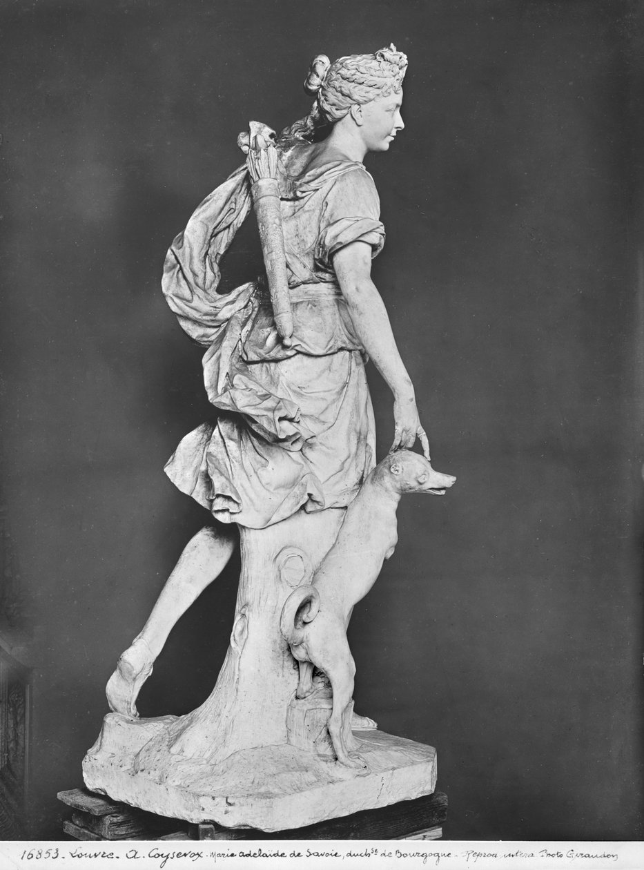 Marie-Adelaide de Savoie, vévodkyně z Burgundska, jako Diana lovkyně, 1709 (viz také 209277, 346030, 346032) (mramor) od Antoine Coysevox