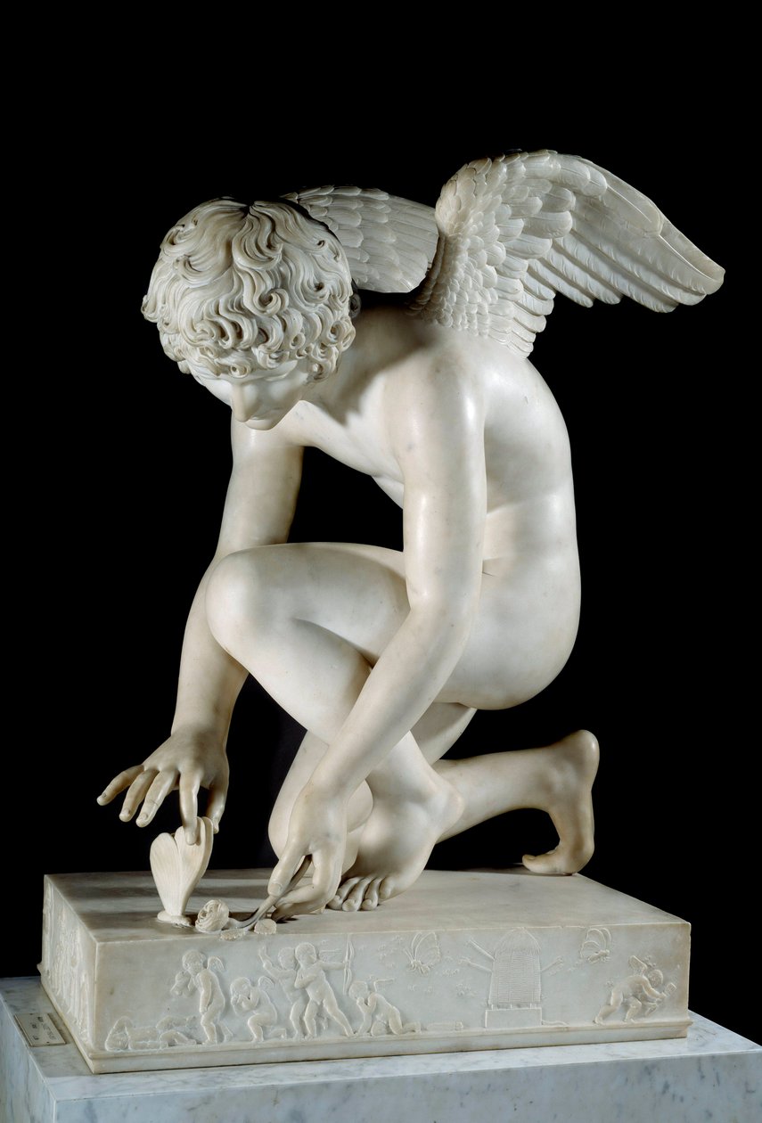 Mramorová socha Amor aneb „Láska si bere máslový“ socha od Antoina Denise Chaudeta (1763-1810) 1817 Paříž, Muzeum Louvre od Antoine Denis Chaudet
