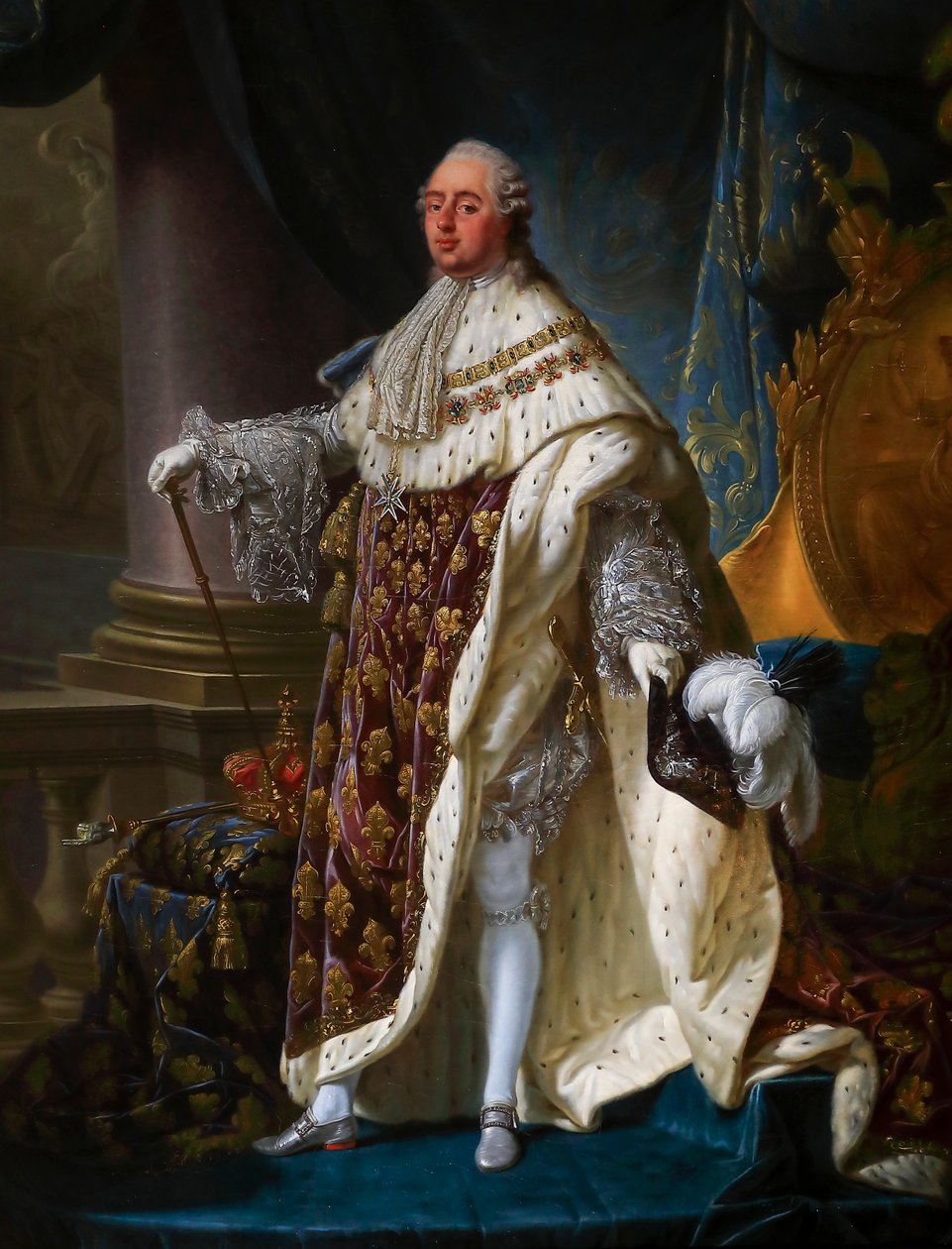 Ludvík XVI. v korunovačním kostýmu od Antoine François Callet
