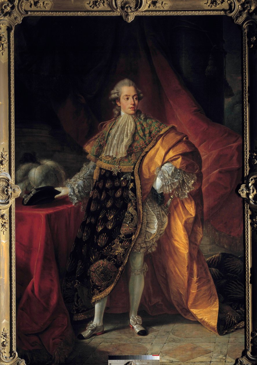 Celovečerní portrét Charlese Philippea z Francie v celých šatech Řádu svatého Ducha, Comte d