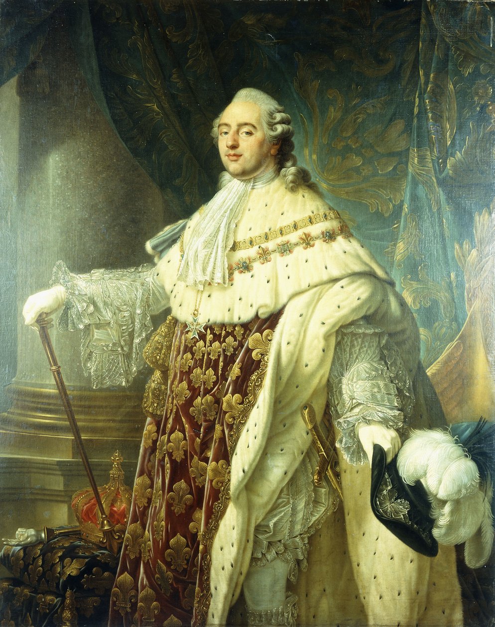 Portrét Ludvíka XV. v róbě státu, od Antoine François Callet