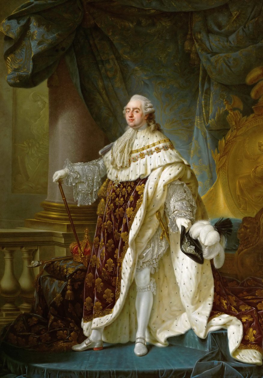 Portrét krále Ludvíka XVI. 1754-1793 v jeho korunovačním rouchu, 1779 od Antoine François Callet