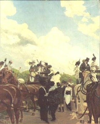 Závodníci v Longchamps, 1906 od Antoine Guillaume Minartz