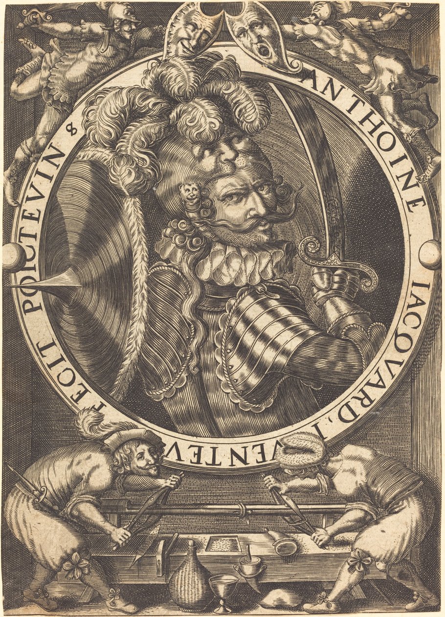 Autoportrét (obchodní karta Anthoina Jacquarda) od Antoine Jacquard