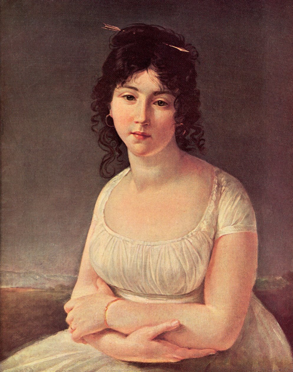Madame Poussielgue ve věku 23 let v roce 1797 (tisk) od Antoine Jean (after) Gros